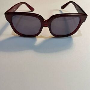 Emmanuelle Khanh Paris Oversized Square Red Vintage Sunglasses 8080 41 F